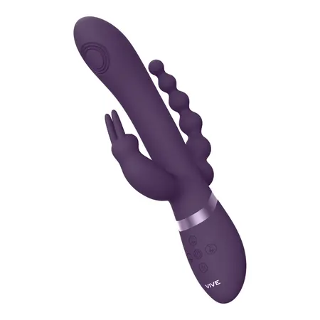 VIVE Rini Pulse Wave Dual Motor Intimate Machine Purple with Attachments