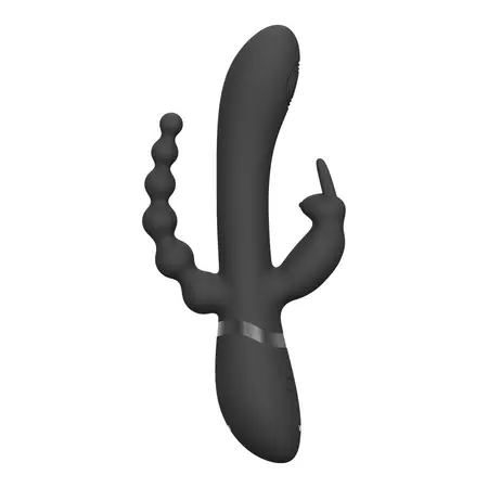 VIVE Rini Pulse Wave Dual-Engine Intimate Wand Black, Multi-Attachment