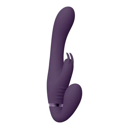 Suki Strapless vibrirajući intimni sistem Rabbit ljubičasta, 3 motora, silikon