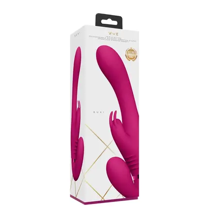 Suki Vibrirajući Strapless sistem sa dva motora Rabbit roze silikon