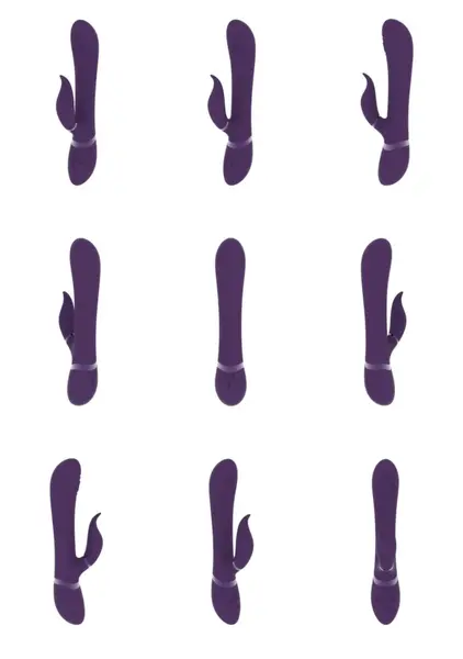 ETSU Pulse Wave G-Spot Rabbit Model, Triple Motor, Purple, 4 Attachments
