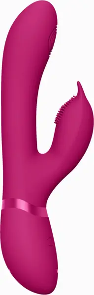 Aimi Pulse Wave F1 Rabbit vibrator roze - trostruki motor, vodootporan, silikon