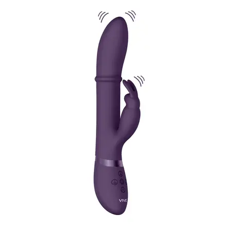 VIVE Halo Intimni Prsten Rabbit Vibrator, Ljubičasti, Punjiv, Vodootporan