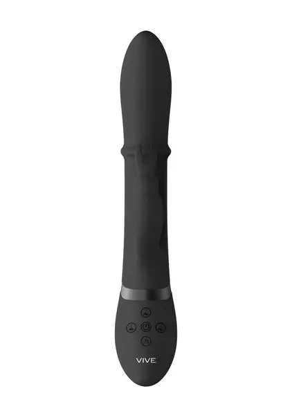VIVE Halo Prsten Rabbit Uređaj za Dualnu Stimulaciju Crni Silikon IPX7