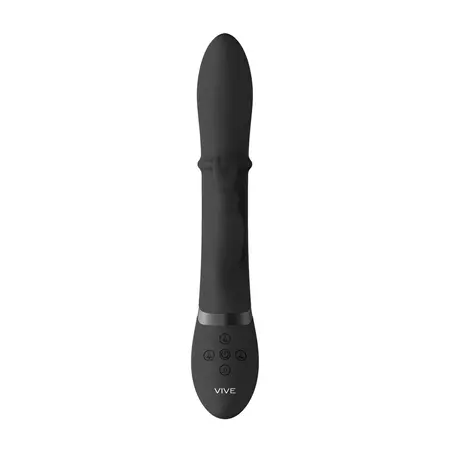 VIVE Halo Prsten Rabbit Uređaj za Dualnu Stimulaciju Crni Silikon IPX7