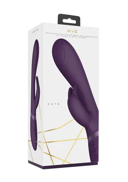 Cato Pulse G-Spot Rabbit Vibrator Ljubičasti, 3 Motora, Medicinski Silikon