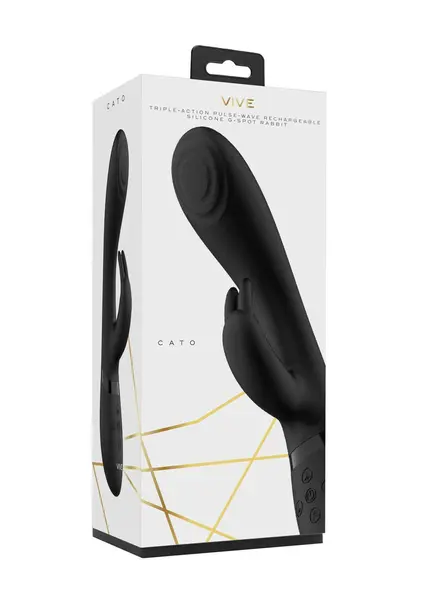 Cato Pulse G-spot Dvostruki Uređaj Crni - 3-Motorni Silikonski Sistem
