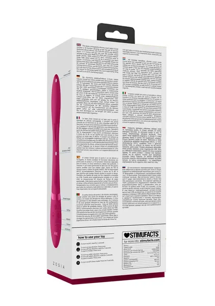 Zosia PulseWave Dvomotorni Štapić Roza Medicinski Silikon IPX7