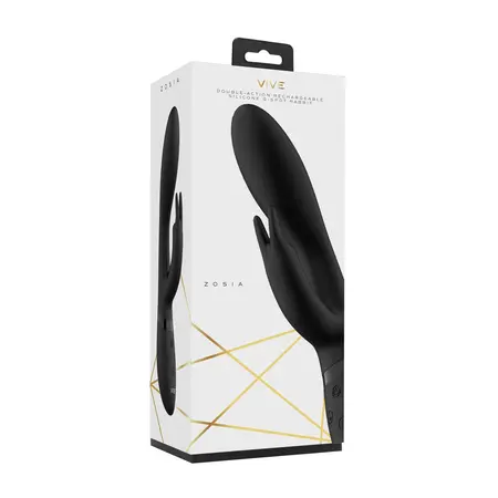 Zosia Dvostrani Štapić Vibrator Crni - Silikon, Magnetni USB, 10 Režima