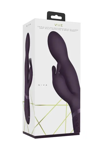 Niva Rotirajući Višemotorni Intimni Sistem Ljubičasti Silikon USB IPX7