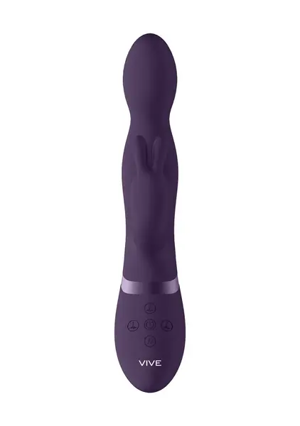 Niva Rotirajući Višemotorni Intimni Sistem Ljubičasti Silikon USB IPX7