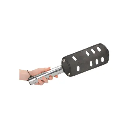 Kiotos Leather Slotted Impact Paddle with Stainless Steel Handle 44cm