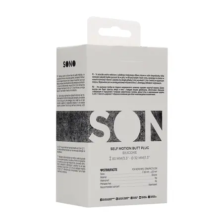 SONO No.89 silikonski čep sa kinetičkom kuglom, 8.3 cm, crna