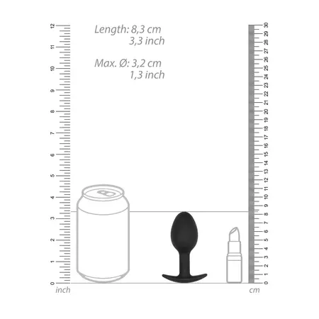 SONO No.89 silikonski čep sa kinetičkom kuglom, 8.3 cm, crna