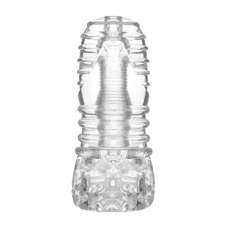 SONO No.68 Teksturirani intimni uređaj, crni, 15cm, rastezljivi TPE