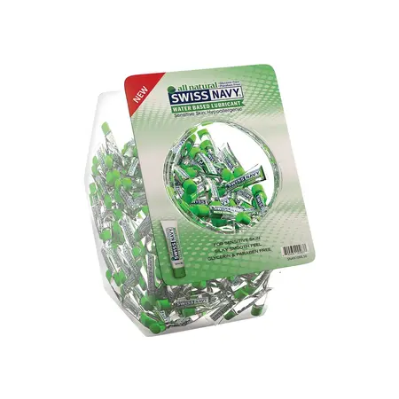 Swiss Navy Water-Based Lubricant Fishbowl 50 Sachets Travel Pack