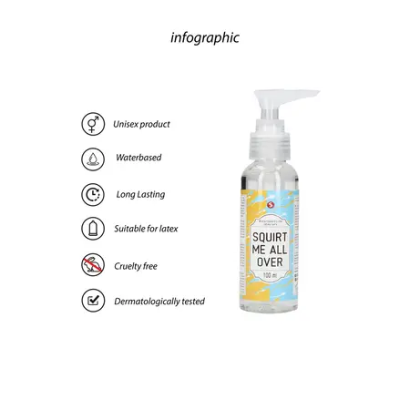 S-Line Squirt Me All Over Lubrikant na Vodenoj Bazi 100ml - Neutralna Formula