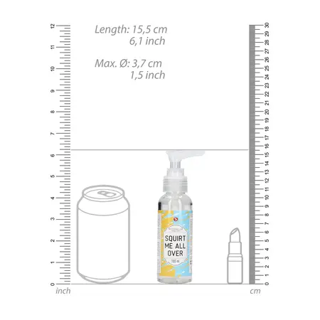 S-Line Squirt Me All Over Lubrikant na Vodenoj Bazi 100ml - Neutralna Formula