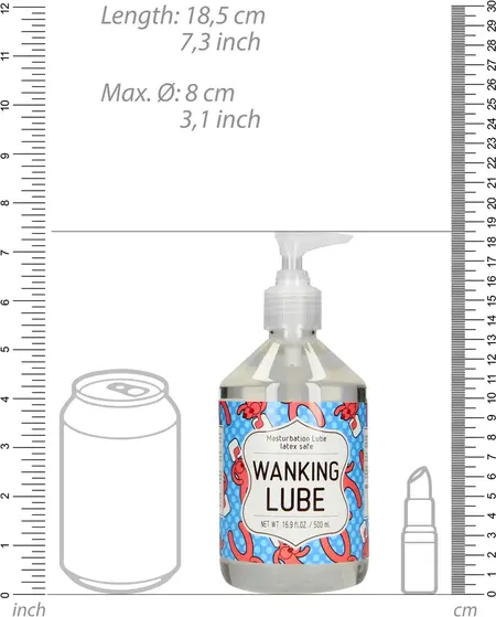 S-Line Wanking Lube Lubrikant na Vodenoj Bazi 500ml, Velika Boca