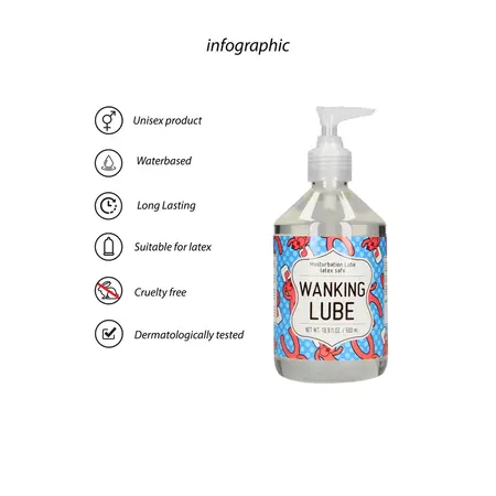 S-Line Wanking Lube Lubrikant na Vodenoj Bazi 500ml, Velika Boca