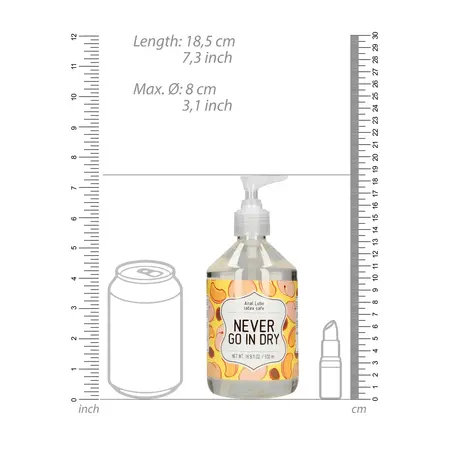 Never Go In Dry Analni Lubrikant na Vodenoj Bazi 500 ml - Blaga Formula