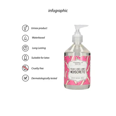 S-Line Discrete Water-Based Lubricant 500 ml - Long-Lasting Formula
