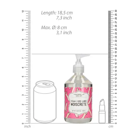 S-Line Discrete Water-Based Lubricant 500 ml - Long-Lasting Formula