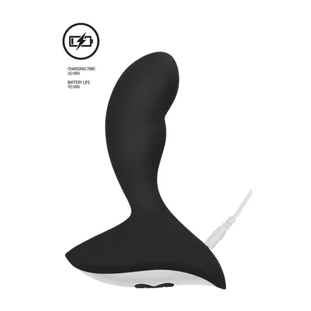 Geron 10-Brzinski Intimni Masažer Crni Silikon USB Punjiv