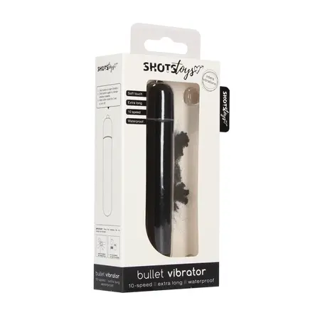 Shots VibraX Extra Long Bullet Vibrator 10-Mode Waterproof Silver