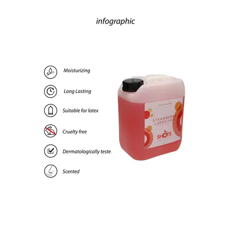 Cobeco Lubricant Strawberry 5L - Water-Based Gel with Strawberry Aroma