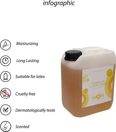 Cobeco Lubricant Water-Based Vanilla Scented 5L Large Volume