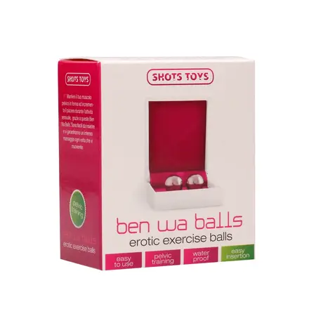 Shots Toys Geisha Ben Wa loptice - set za Kegel vežbe sa tegovima 28g roze