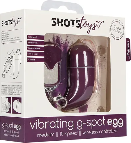 Shots Wireless Intimate Egg Medium 10-Mode Remote Control Purple