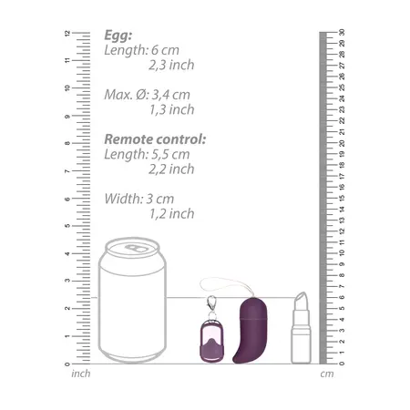 Shots Wireless Intimate Egg Medium 10-Mode Remote Control Purple