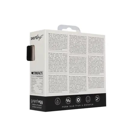 Shots Wireless Vibrating Intimate Egg Medium Remote 10 Modes Black