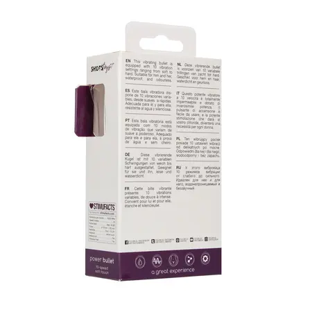 Shots Power Bullet mini vibrator 10 modova vodootporan crni