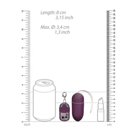 Senza Vibrating Egg L Purple - 10-Mode Wireless Remote System
