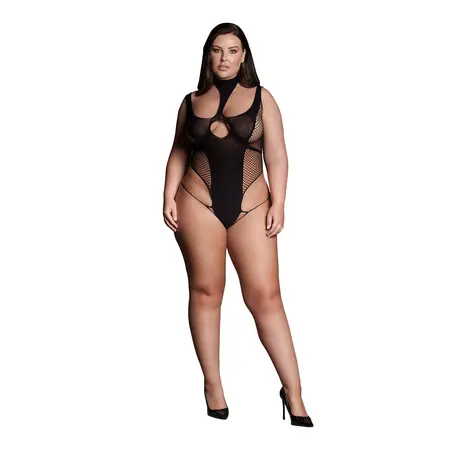 Casmir Cyllene XLVIII plus size bodi sa dolčevicom crni