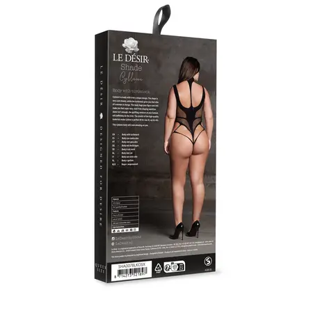 Casmir Cyllene XLVIII plus size bodi sa dolčevicom crni