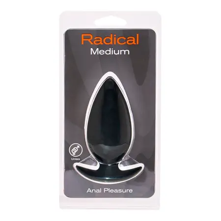 Radical Silicone Intimate Plug Anchor Base Medium Waterproof Black