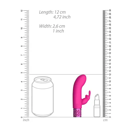 Dazzling F-1 Mini Rabbit Model Rechargeable Silicone Pink
