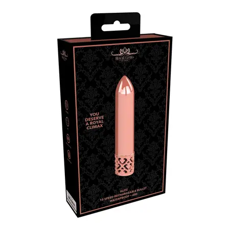 Glitz F-1 Mini Rechargeable Intimate Device Metallic Finish Compact Design