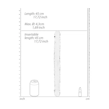 RealRock Crystal Clear Dupli Model 45cm Providni Intimni Sistem