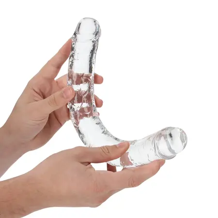 RealRock Crystal Clear Intimni Dvostrani Model 34 cm Providni