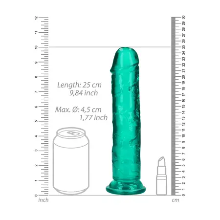REALROCK Crystal Clear Intimni Uređaj 23 cm sa Usisnom Čašicom Transparentan