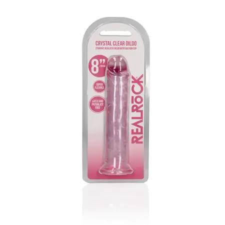 REALROCK Crystal Clear Intimni Model 22 cm sa Usisnom Čašicom Transparentan