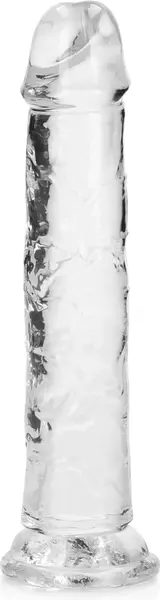 RealRock Crystal Clear 7'' Intimate Model with Suction Base, Transparent