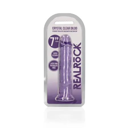 REALROCK Crystal Clear Intimni Sistem 18cm sa Usisnom Bazom Transparentan