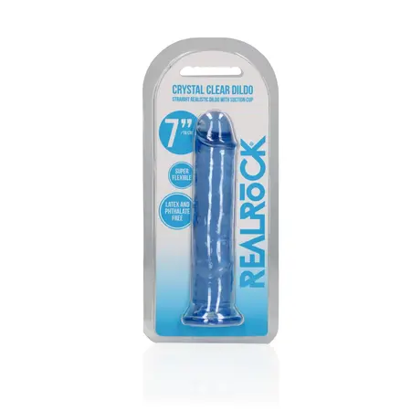 REALROCK Crystal Clear 7.9'' Intimni Model sa Usisnom Bazom Transparentan