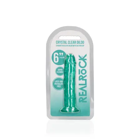 REALROCK Crystal Clear Model 6.1'' Intimate Device with Suction Base